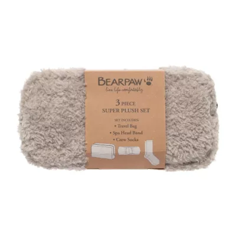 Bearpaw Super Plush Gift Set Womens 3-pc. Crew Socks