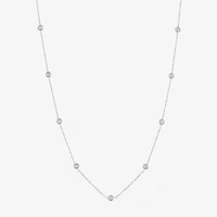 Diamond Addiction (G-H / Si2-I1) Womens White 10K Gold 18 Inch Tennis Necklace