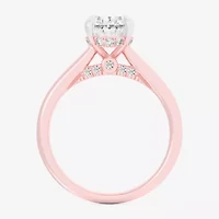 (G-H / Si1-Si2) Womens 2 1/5 CT. T.W. Lab Grown White Diamond 14K Gold Oval Engagement Ring