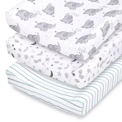 The Peanutshell Celestial Elephant 3-pc. Changing Pad Cover