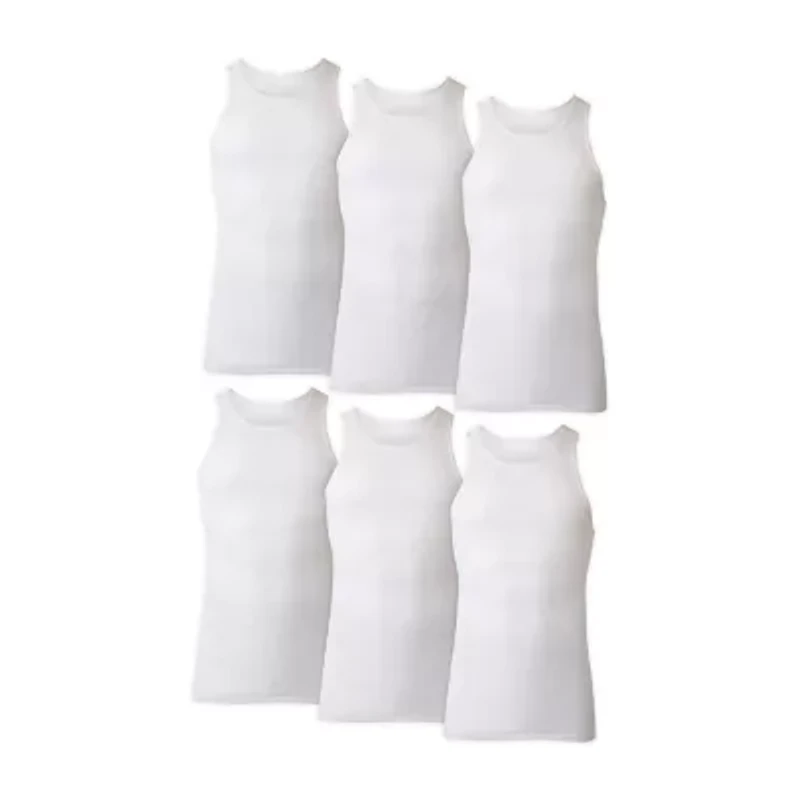 Hanes Ultimate Comfortblend Mens U Neck Sleeveless 5 Pack Tank