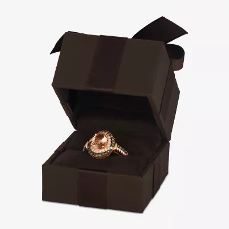 Le Vian® Ring featuring / CT. Peach Morganite™ 3/ Chocolate Diamonds® 1/ Nude Diamonds™ set 14K Strawberry Gold