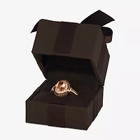 Le Vian® Ring featuring / CT. Peach Morganite™ 3/ Chocolate Diamonds® 1/ Nude Diamonds™ set 14K Strawberry Gold