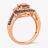 Le Vian® Ring featuring 1 1/3 CT. Peach Morganite™ Chocolate Diamonds® 1/4 Nude Diamonds™ set 14K Strawberry Gold®