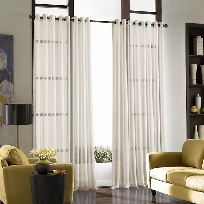 CHF Soho Voile Grommet Top Sheer Single Curtain Panel