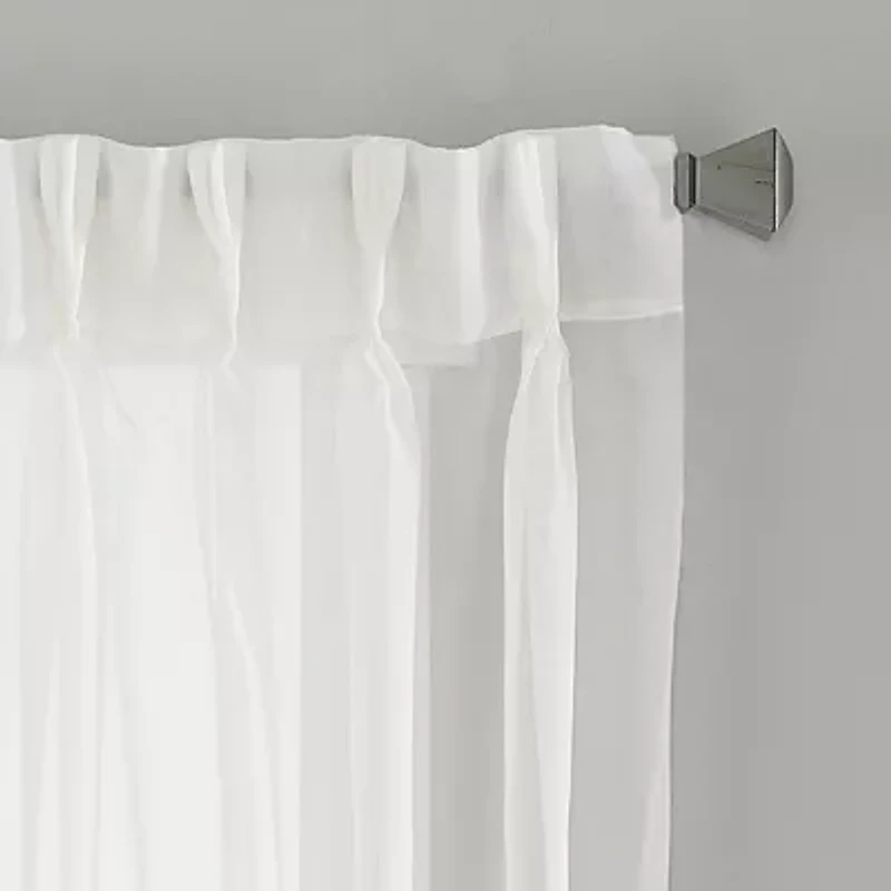 CHF Soho Pinch Pleat Sheer Single Curtain Panel