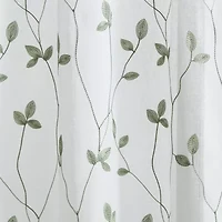 CHF Botanical Embroidery 2-pc. Rod Pocket Window Tier