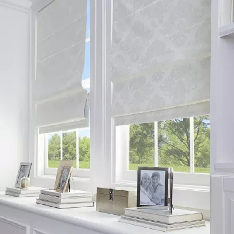 CHF Damask Cordless Room Darkening Roman Shade