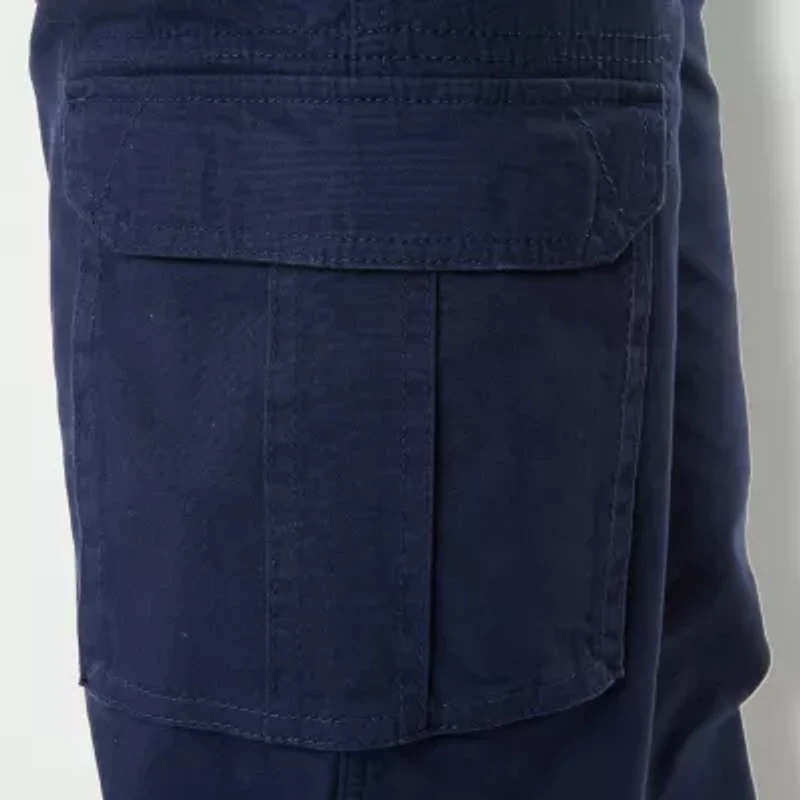 Smiths Workwear Fleece-Lined Mens Stretch Fabric Relaxed Fit Big and Tall Cargo Pant