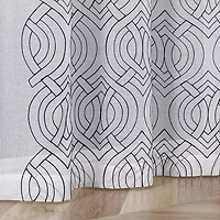 Regal Home Willa Grommet Top Embroidered Sheer Set of 2 Curtain Panel