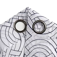 Regal Home Willa Grommet Top Embroidered Sheer Set of 2 Curtain Panel