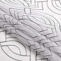 Regal Home Willa Grommet Top Embroidered Sheer Set of 2 Curtain Panel