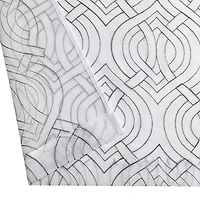 Regal Home Willa Grommet Top Embroidered Sheer Set of 2 Curtain Panel