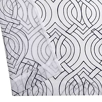 Regal Home Willa Grommet Top Embroidered Sheer Set of 2 Curtain Panel