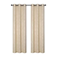 Regal Home Pascal Grommet Top Energy Saving Embossed Blackout Set of 2 Curtain Panel