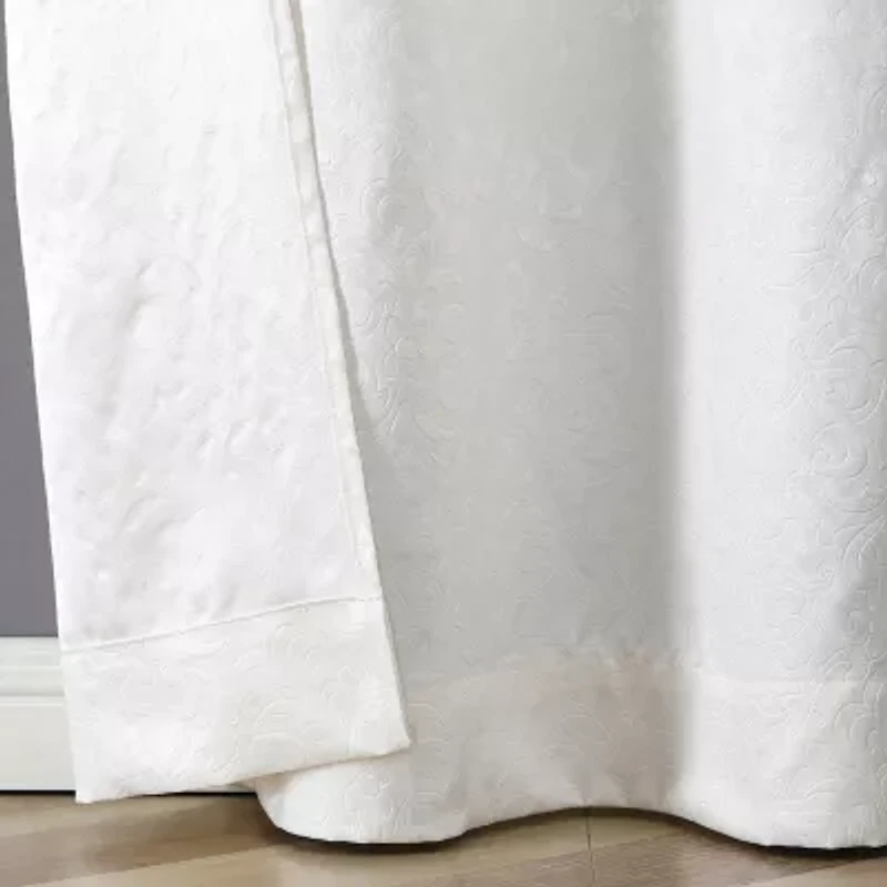 Regal Home Cordelia Grommet Top Energy Saving Embossed Blackout Set of 2 Curtain Panel