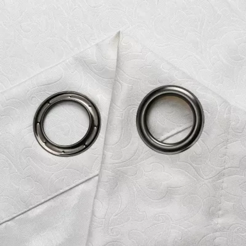 Regal Home Cordelia Grommet Top Energy Saving Embossed Blackout Set of 2 Curtain Panel