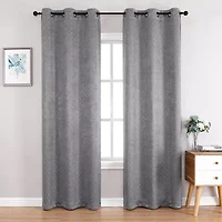 Regal Home Tobias Grommet Top Energy Saving Embossed Blackout Set of 2 Curtain Panel