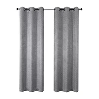Regal Home Tobias Grommet Top Energy Saving Embossed Blackout Set of 2 Curtain Panel
