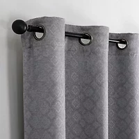 Regal Home Tobias Grommet Top Energy Saving Embossed Blackout Set of 2 Curtain Panel
