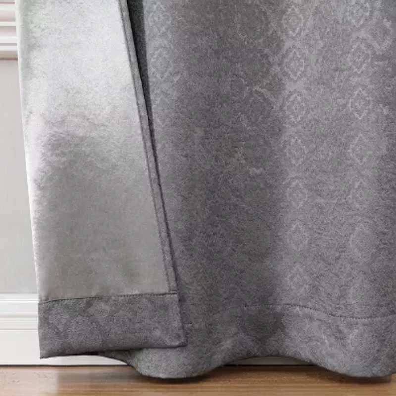 Regal Home Tobias Grommet Top Energy Saving Embossed Blackout Set of 2 Curtain Panel