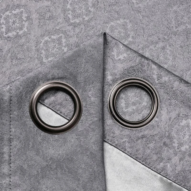 Regal Home Tobias Grommet Top Energy Saving Embossed Blackout Set of 2 Curtain Panel