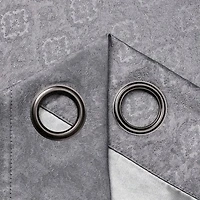 Regal Home Tobias Grommet Top Energy Saving Embossed Blackout Set of 2 Curtain Panel
