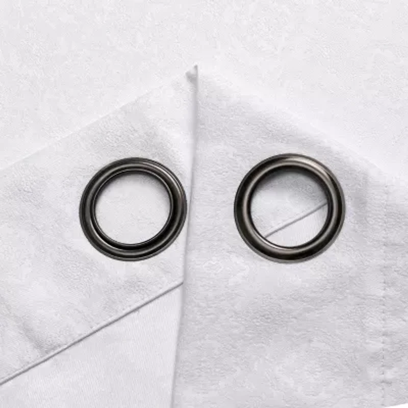 Regal Home Tobias Grommet Top Energy Saving Embossed Blackout Set of 2 Curtain Panel