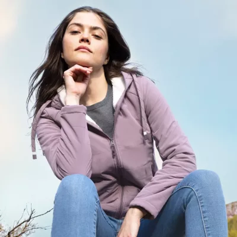 Free Country Womens Hooded Water Resistant Midweight Softshell Jacket