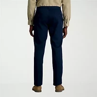 Haggar Wrinkle Free Performance Khaki Mens Comfort Waistband Straight Fit Flat Front Pant