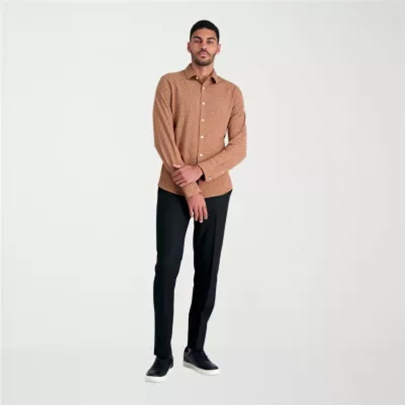 Haggar JMH Mens Slim Fit Dress Flat Front Pant