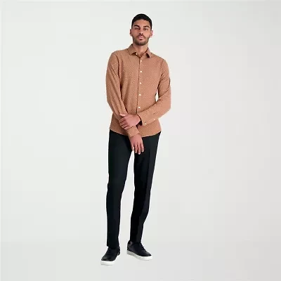 Haggar JMH Mens Slim Fit Dress Flat Front Pant