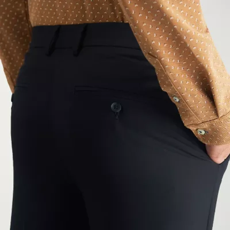 Haggar JMH Mens Slim Fit Dress Flat Front Pant