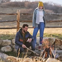 Free Country Mens Hooded Midweight Puffer Jacket