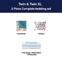 Home Expressions Raelynn Reversible Complete Bedding Set with Sheets
