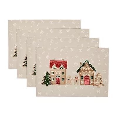 Avanti Gingerbread Village Holiday 4-pc. Placemat