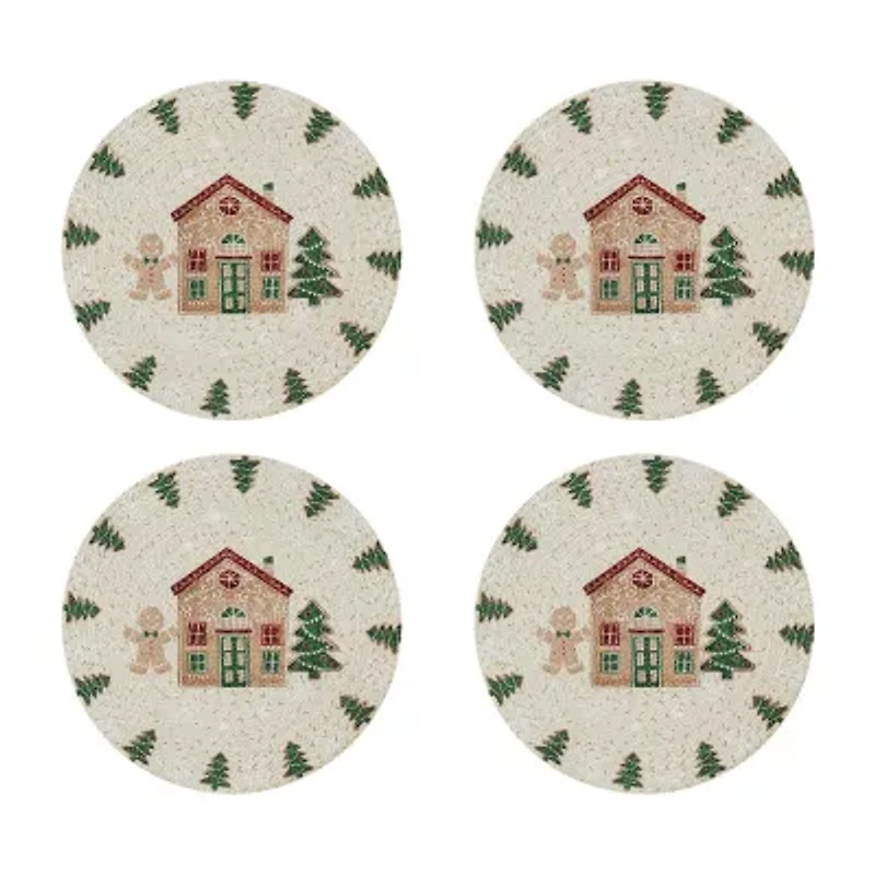 Avanti Gingerbread Village Holiday Round 4-pc. Placemat