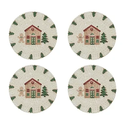 Avanti Gingerbread Village Holiday Round 4-pc. Placemat