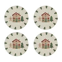 Avanti Gingerbread Village Holiday Round 4-pc. Placemat