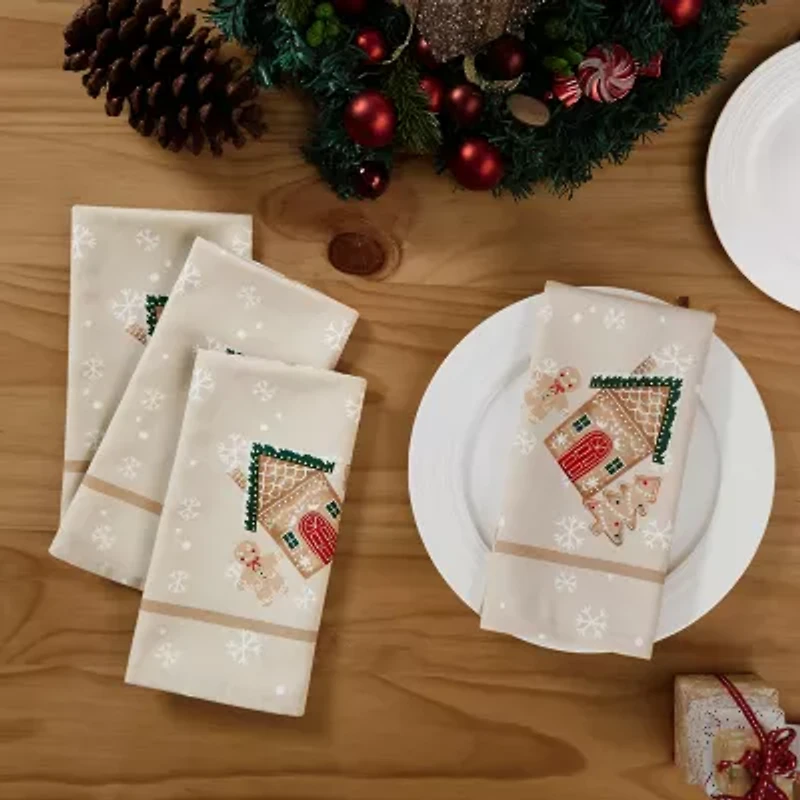 Avanti Gingerbread Village 4-pc Napkin