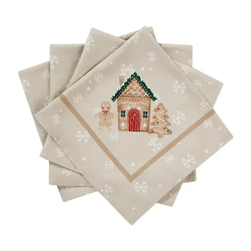 Avanti Gingerbread Village 4-pc Napkin