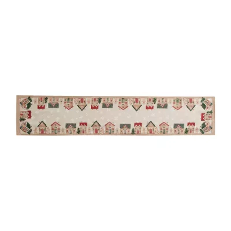 Avanti Gingerbread Village Holiday Table Runner