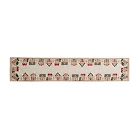 Avanti Gingerbread Village Holiday Table Runner