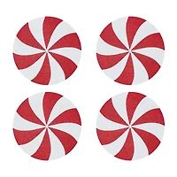 Avanti Peppermint Holiday Round 4-pc. Placemat