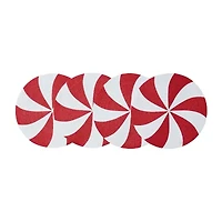 Avanti Peppermint Holiday Round 4-pc. Placemat