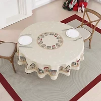 Avanti Gingerbread Village Holiday Round Tablecloth