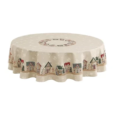 Avanti Gingerbread Village Holiday Round Tablecloth