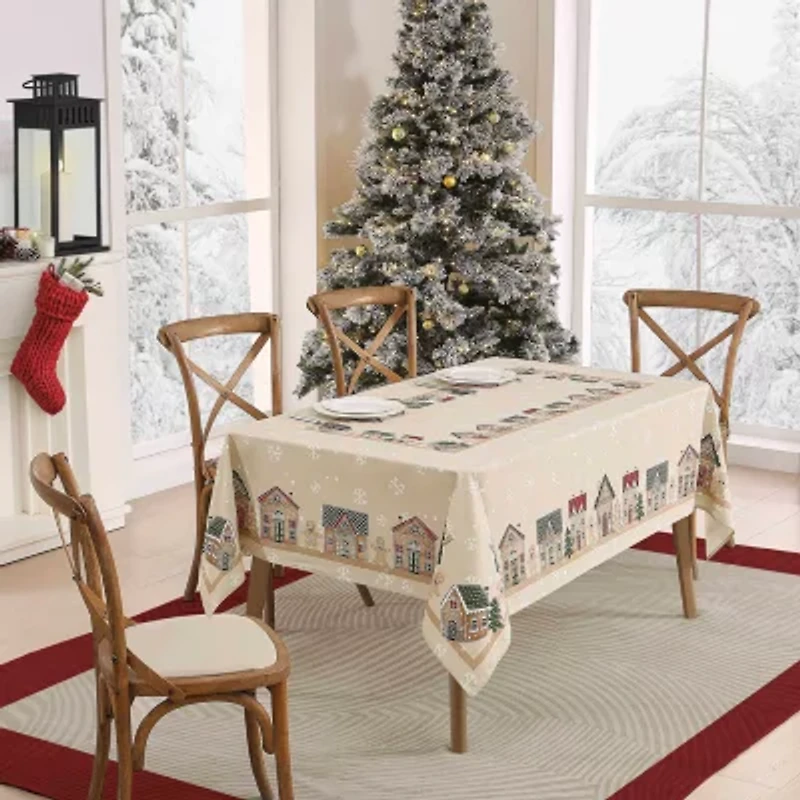 Avanti Gingerbread Village Holiday Tablecloth