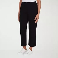 Alfred Dunner Lake Champlain Womens Wide Leg Ankle Pant