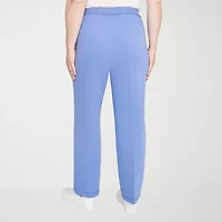 Alfred Dunner Casual Vibe Womens Straight Pull-On Pant